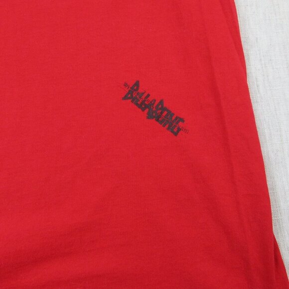 Billabong Shirt Mens 2XL Red Long Sleeve Spellout Logo Crew Neck Pullover Tee - Picture 7 of 11
